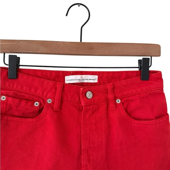 Golden Goose Deluxe Red Cropped Flare Denim - Picture 3 of 8